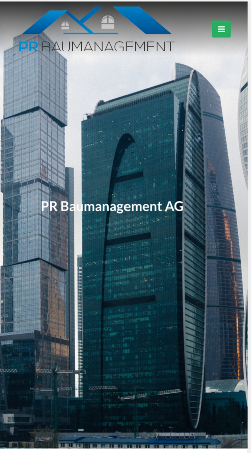 PR-Baumanagement AG Website screenshot 2